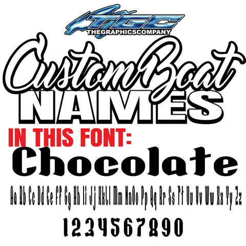 Custom Boat Names Chocolate