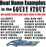 Custom Boat Names Goudy Stout 