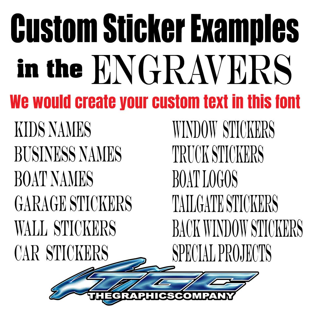 Custom Stickers Engravers – The Graphics Company