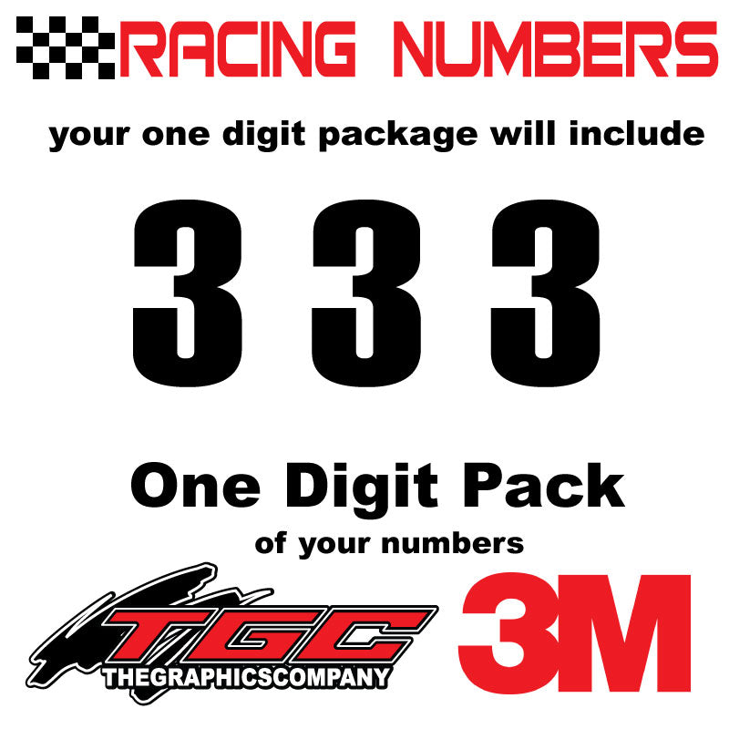 Set Of 50 Vinyl Number Stickers 0-9 - Outdoor Quality, For Cars, Bins, Mailboxes