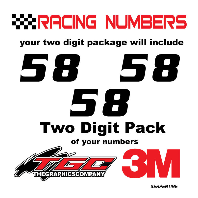 Racing Numbers Vinyl Decals Stickers FRESHMAN 3 pack – The Graphics Company