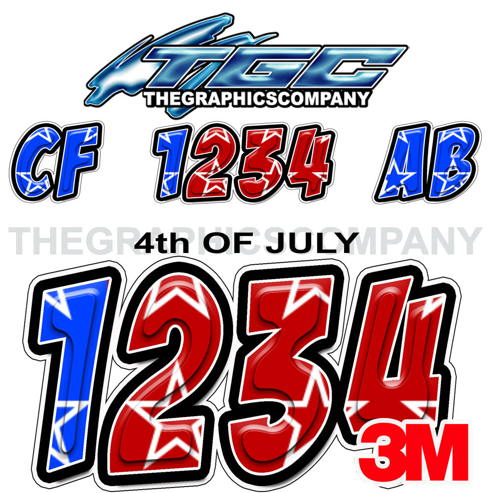 4th of July Custom Boat Registration Numbers – The Graphics Company