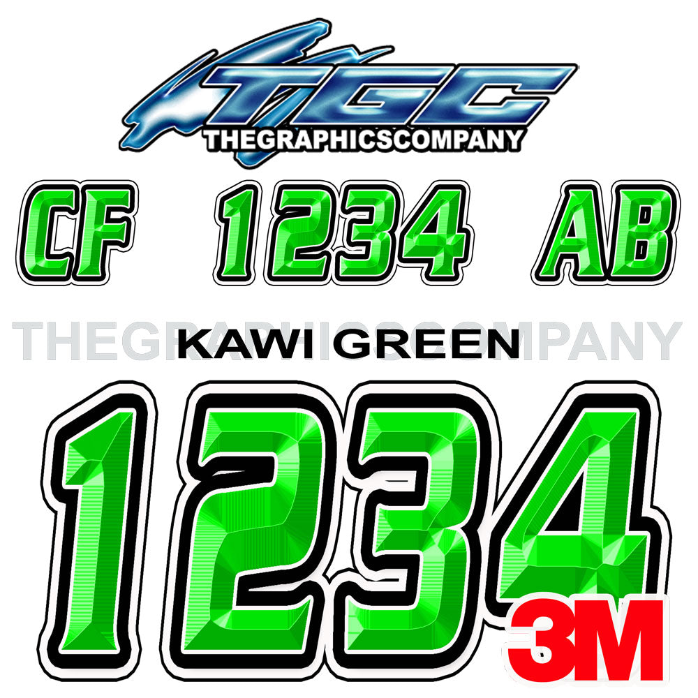 rii naページネームボード Kawi Green Boat Registration Numbers – The Graphics Company