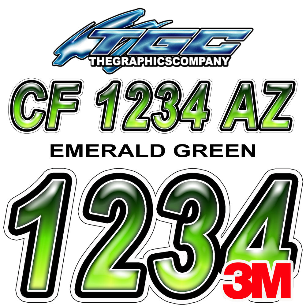 Emerald Green Boat Registration Numbers – The Graphics Company
