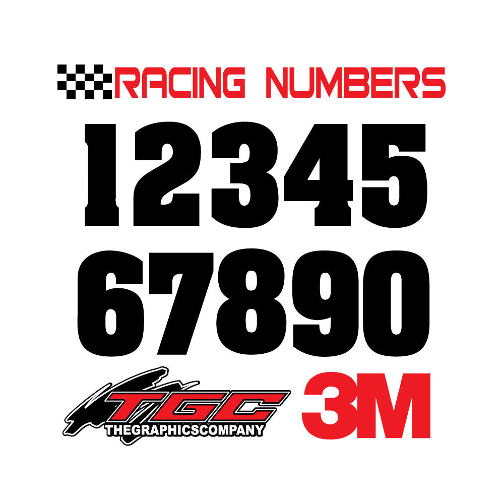 Racing Numbers Vinyl Decals Stickers Aardvark 3 pack – The Graphics Company