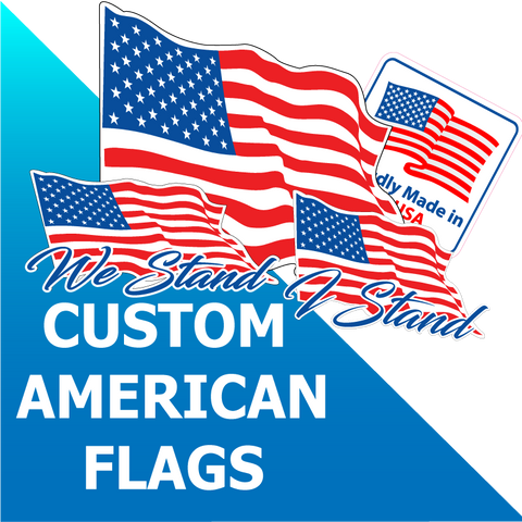 Custom American Flag Decals