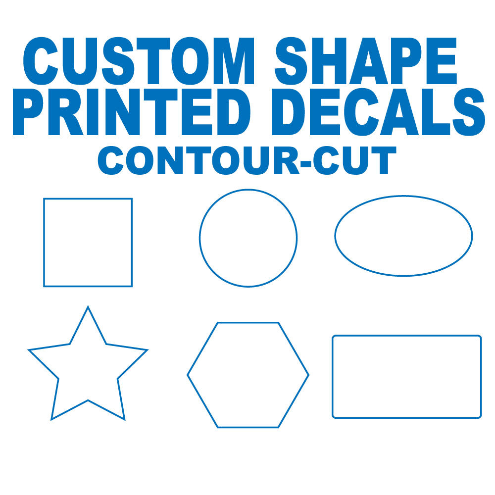 Customized Shape Design CUSTOM SHAPE PRINTED DECALS – The Graphics Company