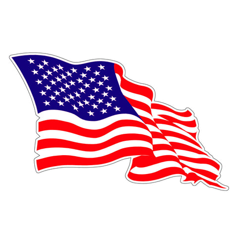 American Race Flag #2 Decals Sizes 3inch - 48inch