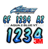 Aqua to Blue VT Boat Registration Numbers