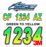 Green To Yellow Boat Registration Numbers