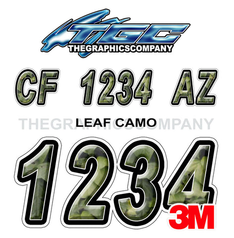 Leaf Camo Boat Registration Numbers