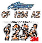 Orange Camo Boat Registration Numbers