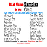 Custom Boat Names Curlz 