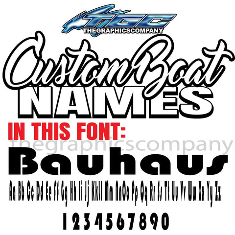 Custom Boat Names Bahaus