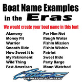 Custom Boat Names Eras