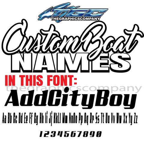 Custom Boat Names Add City Boy Vinyl Decal