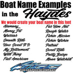 Custom Boat Names Haydes 