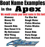 Apex Custom Boat Names