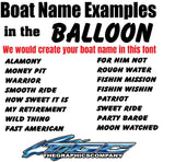 Custom Boat Names Balloon