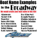 Custom Boat Names Broadway 