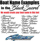 Custom Boat Names Black Sword