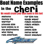 Custom Boat Names Cheri 