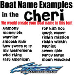 Custom Boat Names Cheri 