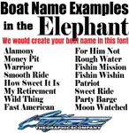 Custom Boat Names Elephant