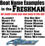 Custom Boat Names Freshman