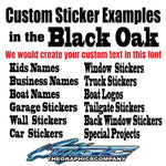 Custom Stickers Black Oak