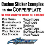Custom Stickers Cooper Plate