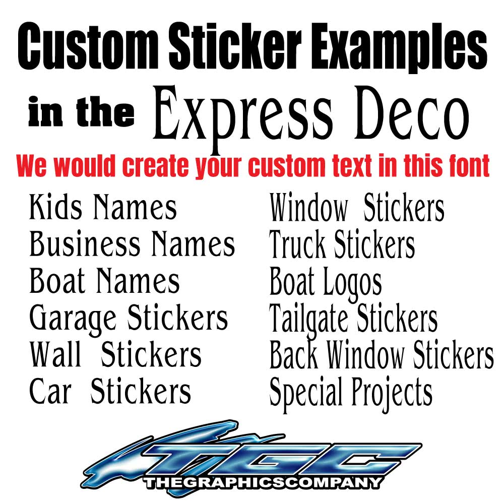 Custom Stickers Express Deco – The Graphics Company
