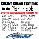 Custom Stickers Fish Hook