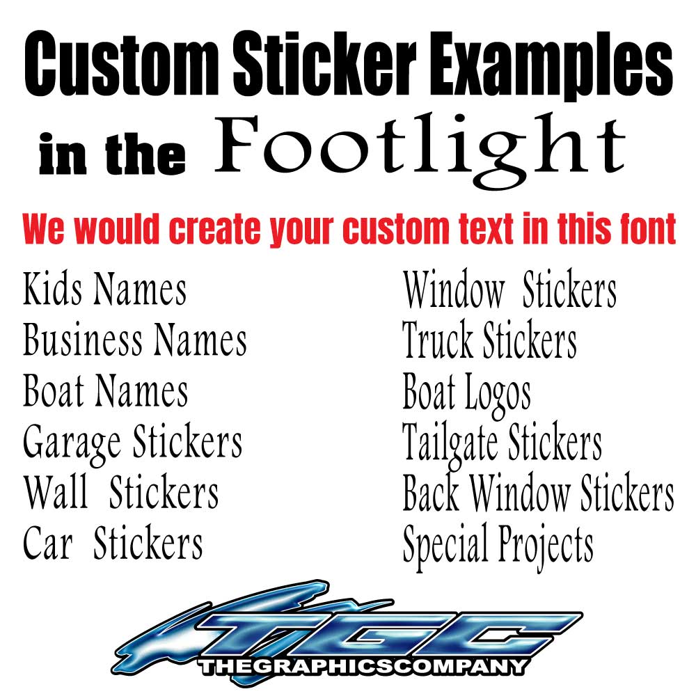 Custom Stickers Foot Light – The Graphics Company