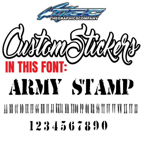 Custom Stickers Army Stamp
