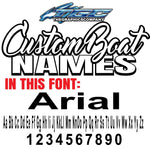 Arial Custom Boat Names