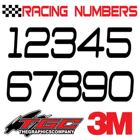 Number 3 Racing Sticker Printable Racing Numbers Vinyl Decals Stickers DThree 3 pack – The Graphics Company