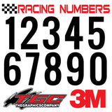 Racing Numbers Vinyl Decals Stickers Oswald 3 pack