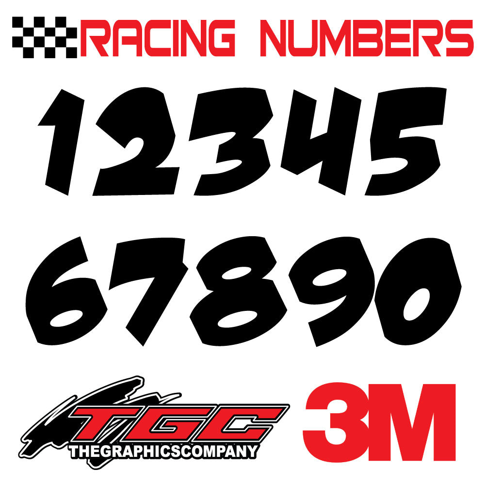 X Number Racing Decal Racing Numbers Decals
