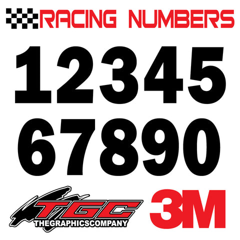 Racing Numbers Vinyl Decals Stickers Franklin Heavy 3 pack