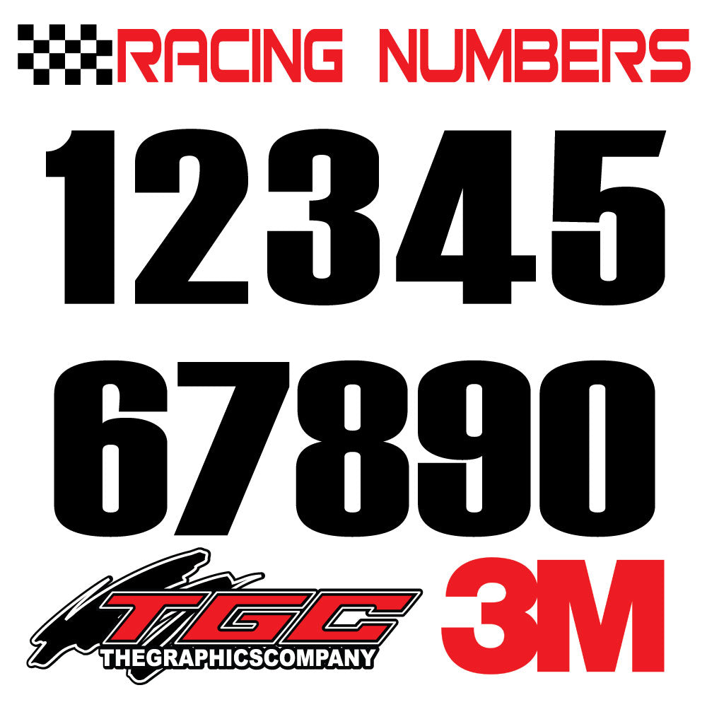 Racing Numbers Vinyl Decals Stickers Haittenchweiler 3 pack – The ...
