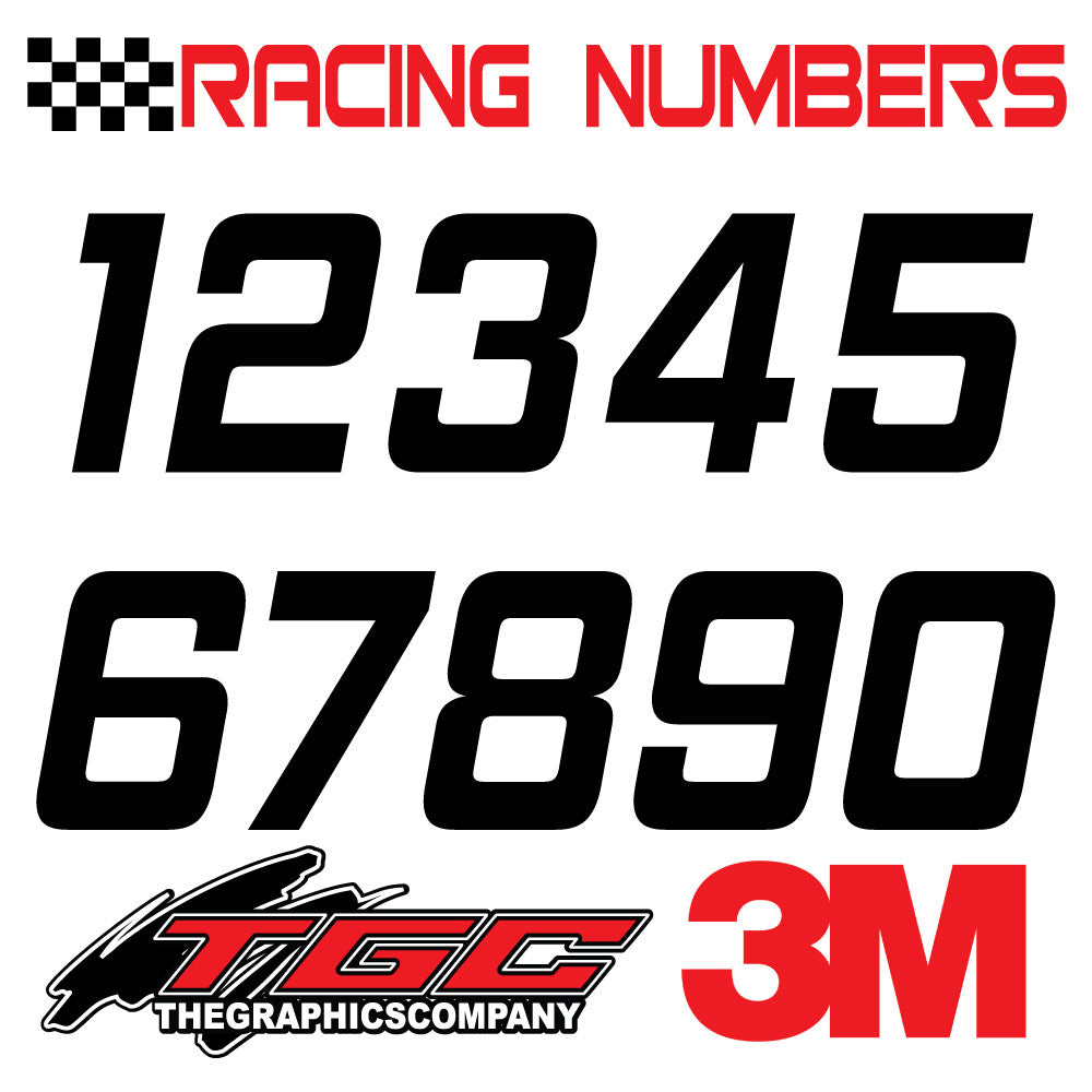 X Number Racing Decal Racing Numbers Vinyl Decals Stickers Hemi Head 3 pack – The Graphics ...