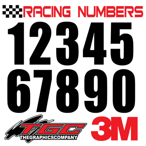 X Number Racing Decal Racing Numbers Vinyl Decals Stickers Impact 3 pack – The Graphics Company