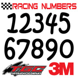 Racing Numbers Vinyl Decals Stickers Kristen 3 pack