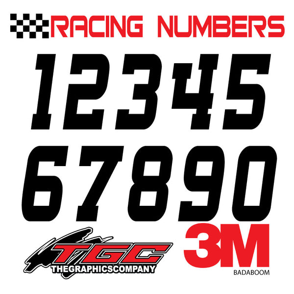 Racing Numbers Vinyl Decals Stickers Whiskey 3 pack – The Graphics Company