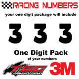 Racing Numbers Vinyl Decals Stickers Boris 1 digit pack
