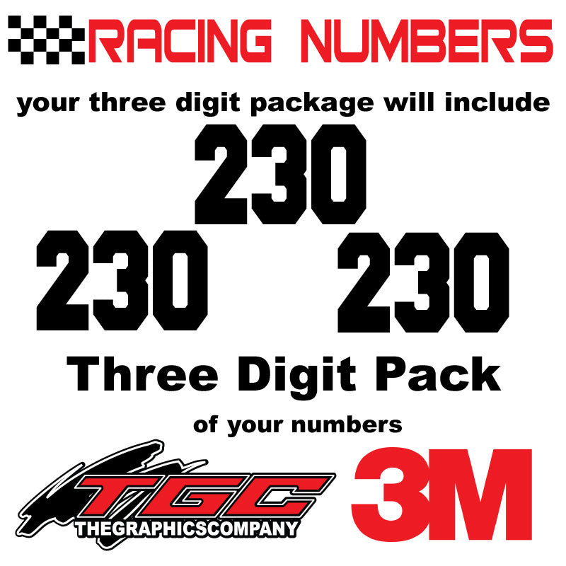 Racing Numbers Vinyl Decals Stickers FRESHMAN 3 pack – The Graphics Company