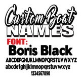 Boris Black Custom Boat Names