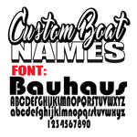 Bauhaus Custom Boat Names