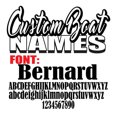 Bernard Custom Boat Names